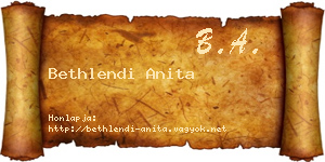 Bethlendi Anita névjegykártya
